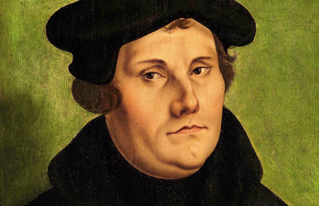 Martin Luther – 1483-1546. Portrait by Lucas Cranach der Ältere, 1528.