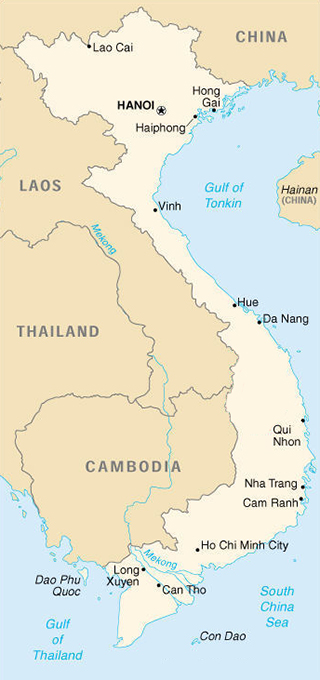 La carte du Vietnam.