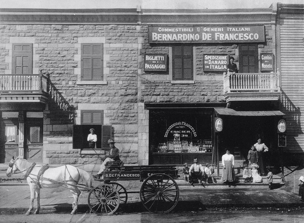 Italian grocery store, Montreal, 1914