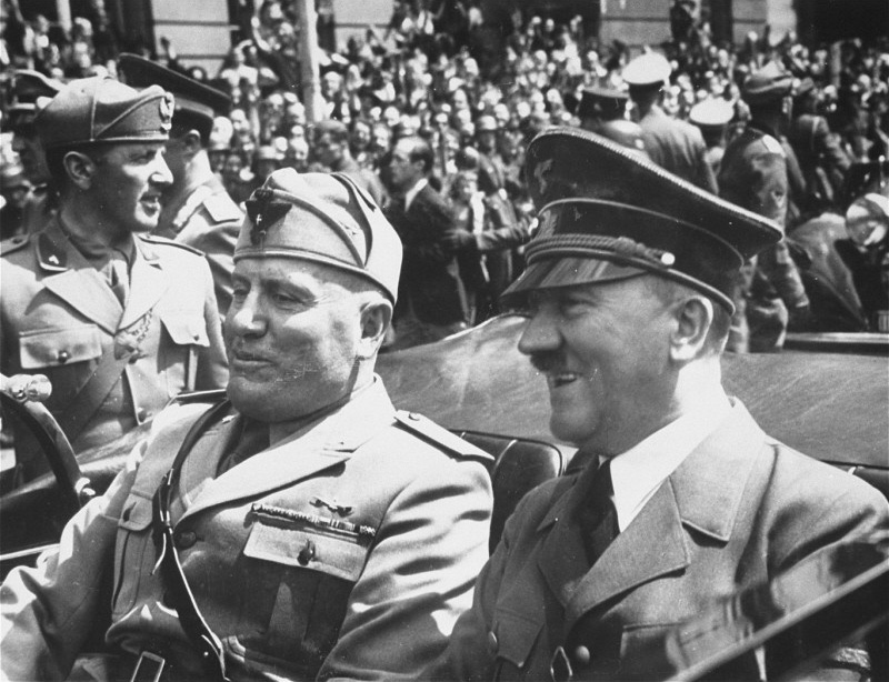 Hitler and Mussolini, May, 1938