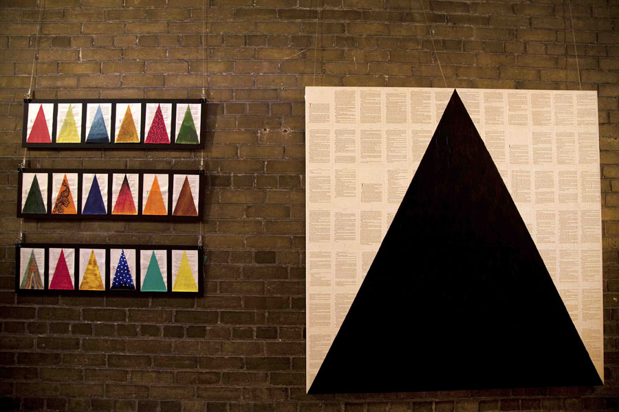Images of triangles from the exhibition After Night (2013)