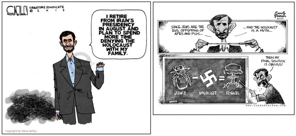 Caricature d'Ahmadinejad, ancien président iranien, 2005