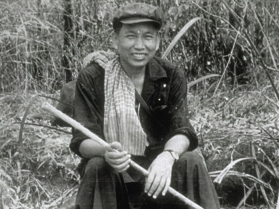 Pol Pot gives an interview in the Cambodian jungle, June 22, 1979.